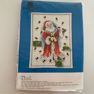 Oehlenschlager counted cross stitch Santa with birds complete kit